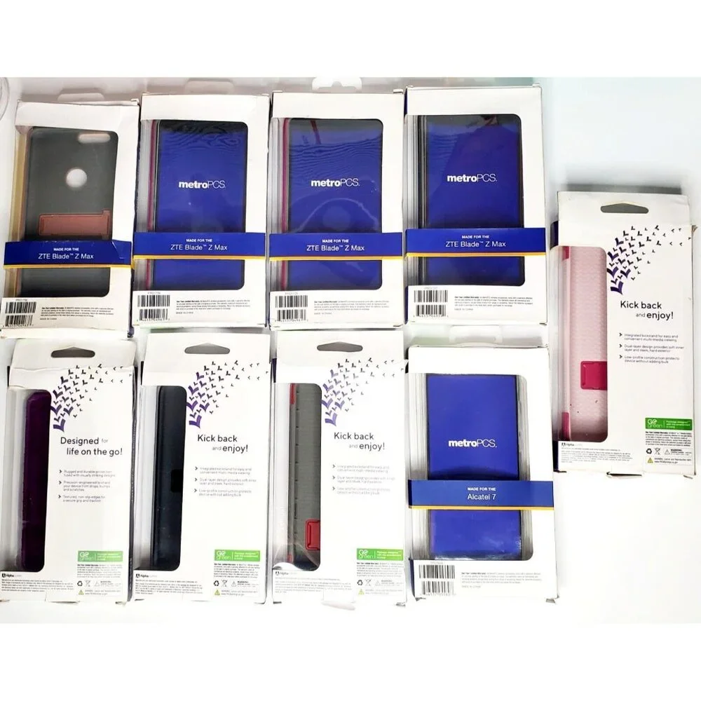 Lot 9 Metro PCS Phone hard & soft Cell phone Cases Samsung, Moto, ZTE, Alcatel